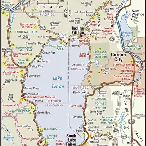 Lake Tahoe Area Map
