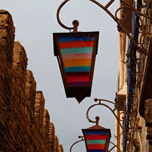 Detail of lampposts in the Medina of Essaouira, Morocco
