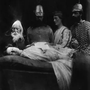 Print of Elaine on her deathbed from Idylls of the King, 1875 Print of Elaine on her deathbed from Idylls of the King, 1875