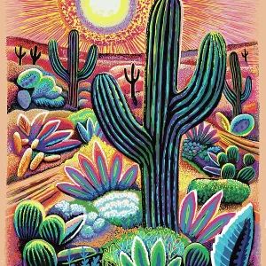 Vibrant Desert Sunset Print Vibrant Desert Sunset Print