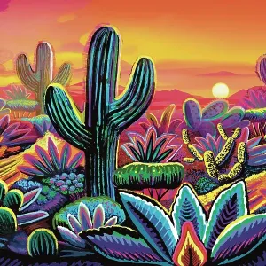 Vibrant Desert Sunset Print Vibrant Desert Sunset Print