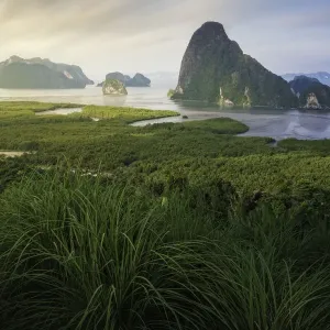 Landscape of limestone mountain in Phang nga bay, Southern of Thailand Landscape of limestone mountain in Phang nga bay, Southern of Thailand