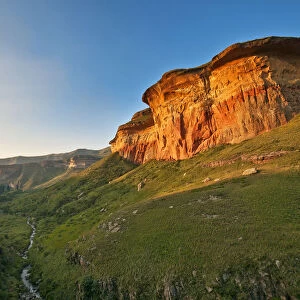 Landscape Photo of the beautiful sandstone rock faces of the Golden Gate National Park, Clarens, Free State, South Africa