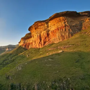 Landscape Photo of the beautiful sandstone rock faces of the Golden Gate National Park, Clarens, Free State, South Africa