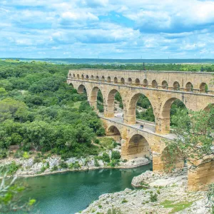 Landscape with Pont du Gard, Provence, France