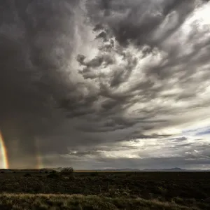 landscape with rainbow, Karoo, south Africa