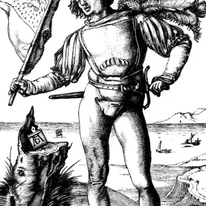 Albrecht Durer's Print of a Landsknecht