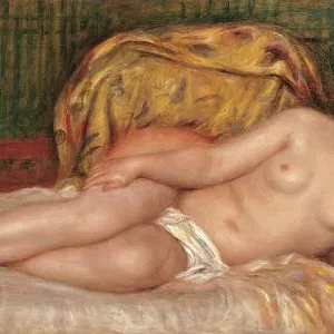 Large Nude, by Pierre-Auguste Renoir, 1907 about, 20th Century, oil on canvas, cm 70 x 155 Large Nude, by Pierre-Auguste Renoir, 1907 about, 20th Century, oil on canvas, cm 70 x 155