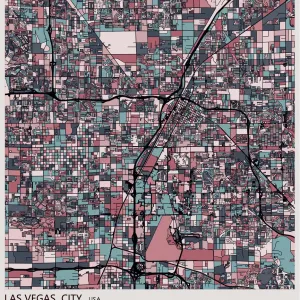 Las Vegas City Art Map Background Print Las Vegas City Art Map Background Print