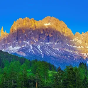 The Latemar Mountain Range (Dolomites, European Alps) in South Tyrol, Italy