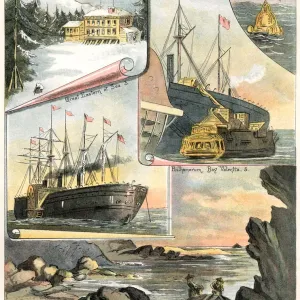 Laying the Atlantic Telegraph Cable Print Laying the Atlantic Telegraph Cable Print