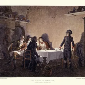 Le Souper de Beaucaire Vintage Engraving Print Le Souper de Beaucaire Vintage Engraving Print