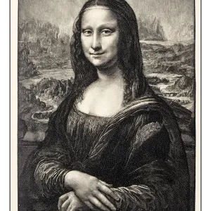 Leonardo Da Vinci's Mona Lisa Sketch Print Leonardo Da Vinci's Mona Lisa Sketch Print