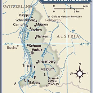 Liechtenstein country map