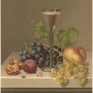 Still life, by Helen R. Searle (1830-1884), lithograph, published 1871