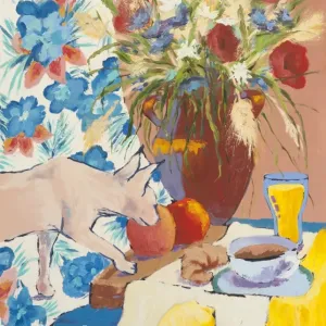 Fauvist Still Life Print on Canvas