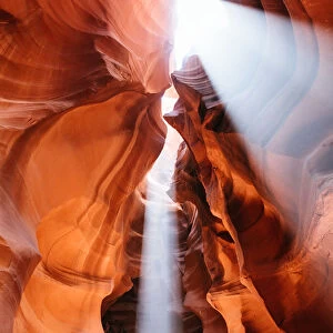 Light beams at Upper Antelope Canyon, USA