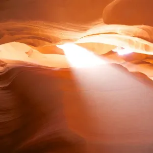 Light coming through rocks at Antelope Canyon, AZ Light coming through rocks at Antelope Canyon, AZ