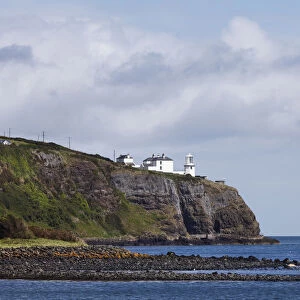 Lighthouse at the Blackhead, Whitehead, County Antrim, Northern Ireland, Ireland, Great Britain, Europe