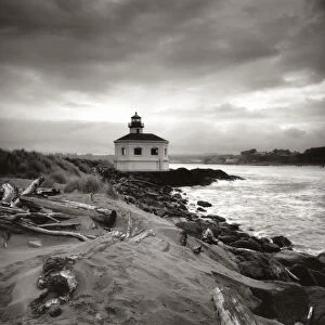 Lighthouse and ocean, Bandon, Oregon