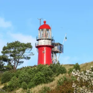 The lighthouse Vuurduin on Vlieland, one of the dutch Wadden islands The lighthouse Vuurduin on Vlieland, one of the dutch Wadden islands