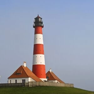Lighthouse of Westerhever, St. Peter-Ording, Eiderstedt Peninsula, district of Nordfriesland, Schleswig-Holstein, Germany, Europe