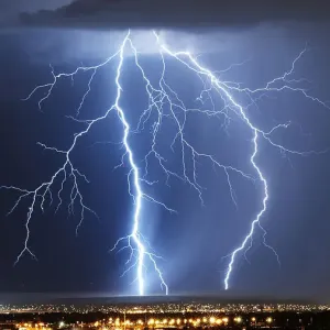 Lightning and storm Lightning and storm