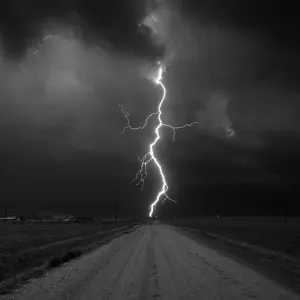 Kansas Nighttime Lightning Bolt Print Kansas Nighttime Lightning Bolt Print