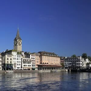 Limmatquai in the town centre, Zurich, Switzerland, Europe