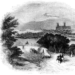 Lincoln Cathedral from the South (Engraved illustration)