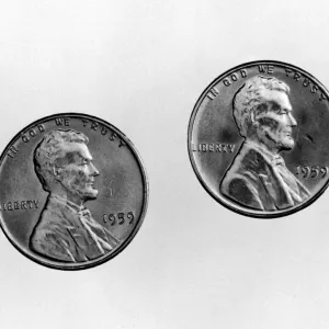 1959 Lincoln Memorial Cent Print 1959 Lincoln Memorial Cent Print