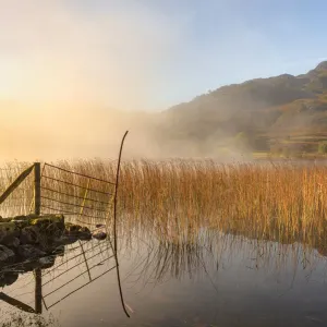 Little Langdale tarn autumn reflections, Lake District, UK Little Langdale tarn autumn reflections, Lake District, UK