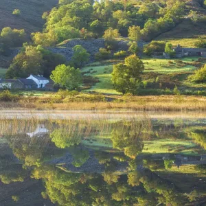 Little Langdale tarn autumn reflections, Lake District, UK Little Langdale tarn autumn reflections, Lake District, UK