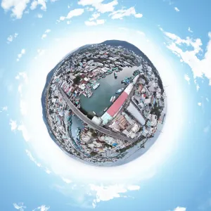 Little Planet View of Duong Dong Town Print Little Planet View of Duong Dong Town Print