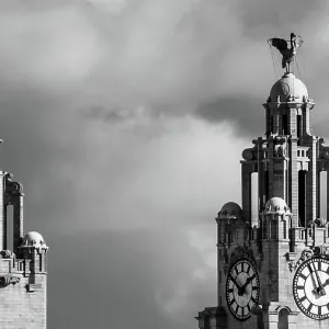Liver Birds above Liverpool