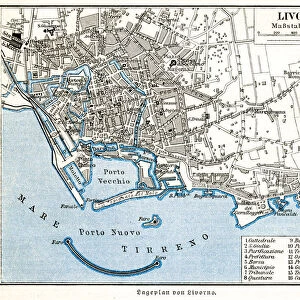 Livorno city map 1895