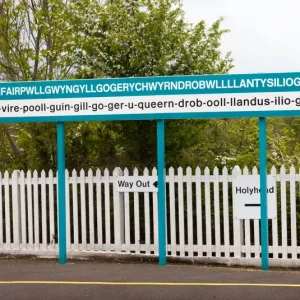 Llanfairpwllgwyngyll Railway Platform Print Llanfairpwllgwyngyll Railway Platform Print