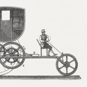 London Steam Carriage, 1801, by Richard Trevithic, published in 1877