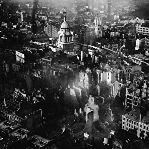 Londons Old Bailey View After The Blitz