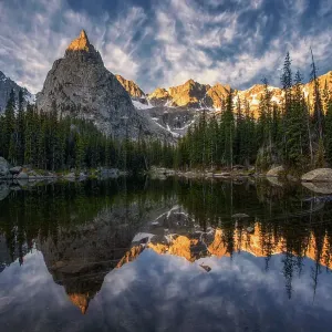 Lone Eagle Peak Reflection at Dawn Lone Eagle Peak Reflection at Dawn