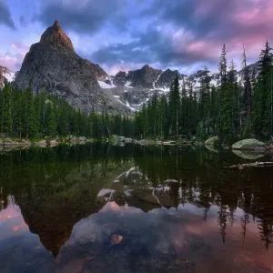 Lone Eagle Peak Reflection at Dusk Lone Eagle Peak Reflection at Dusk