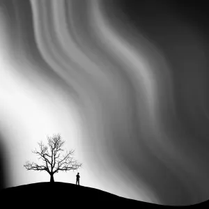 Lonely Man Print, Contemplating Emptiness Lonely Man Print, Contemplating Emptiness