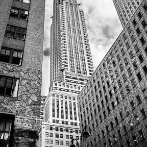 Looking up at the Chrysler Building