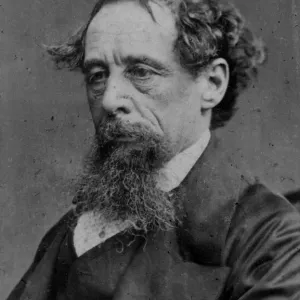 Looking Tired Print of Charles Dickens circa 1850 Looking Tired Print of Charles Dickens circa 1850