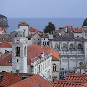 Looking down from the walls of Dubrovnik