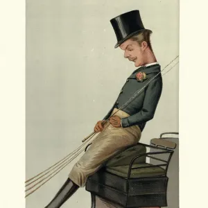 Lord Carrington driving a carriage, Vanity fair caricature Lord Carrington driving a carriage, Vanity fair caricature