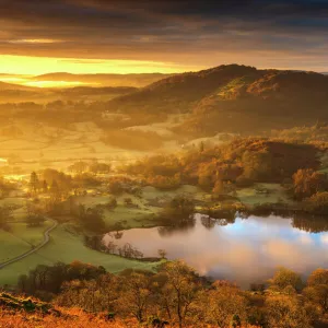 Loughrigg Tarn Winter Sunrise, Ambleside, Lake District, UK