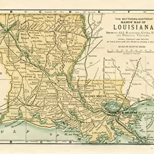 Louisiana map 1898