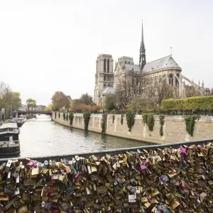 Love Locks on Pont de L'Archeveche Paris Print Love Locks on Pont de L'Archeveche Paris Print