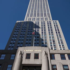 Low angle view of Empire State Building. NYC